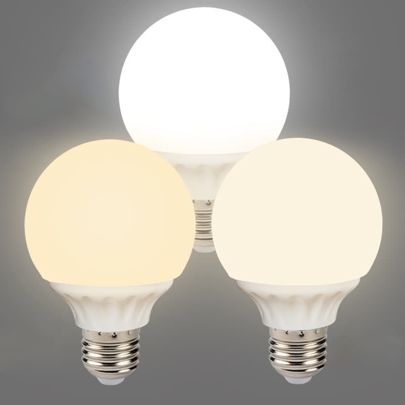 KIT 3 Lâmpadas Globo LED , 3 Cores , Tensão Dupla , E27, Luzes Decorativas 7W/9W/12W/15W 110-220V