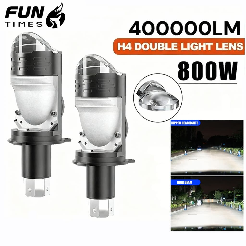 BULLVISION/HLXG 1/2PCS H4 Led Mini Lente De Projetor 100 % Original 3 Anos De Bi 400000LM Lm