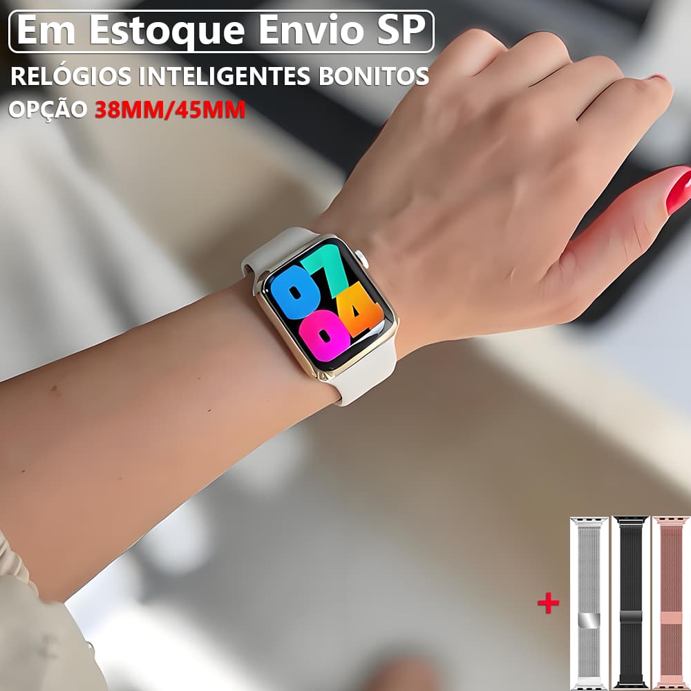 Novo Relógio inteligente mini suporta Bluetooth chamada calculadora função impermeável