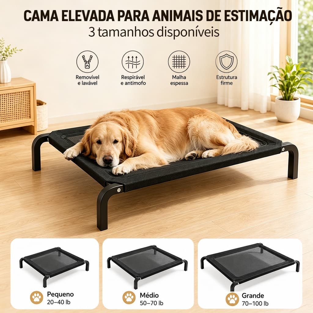 Cama Portátil E Confortável Para Animais De Estimação Com Tela Respirável Adequada Para Cães E Gatos