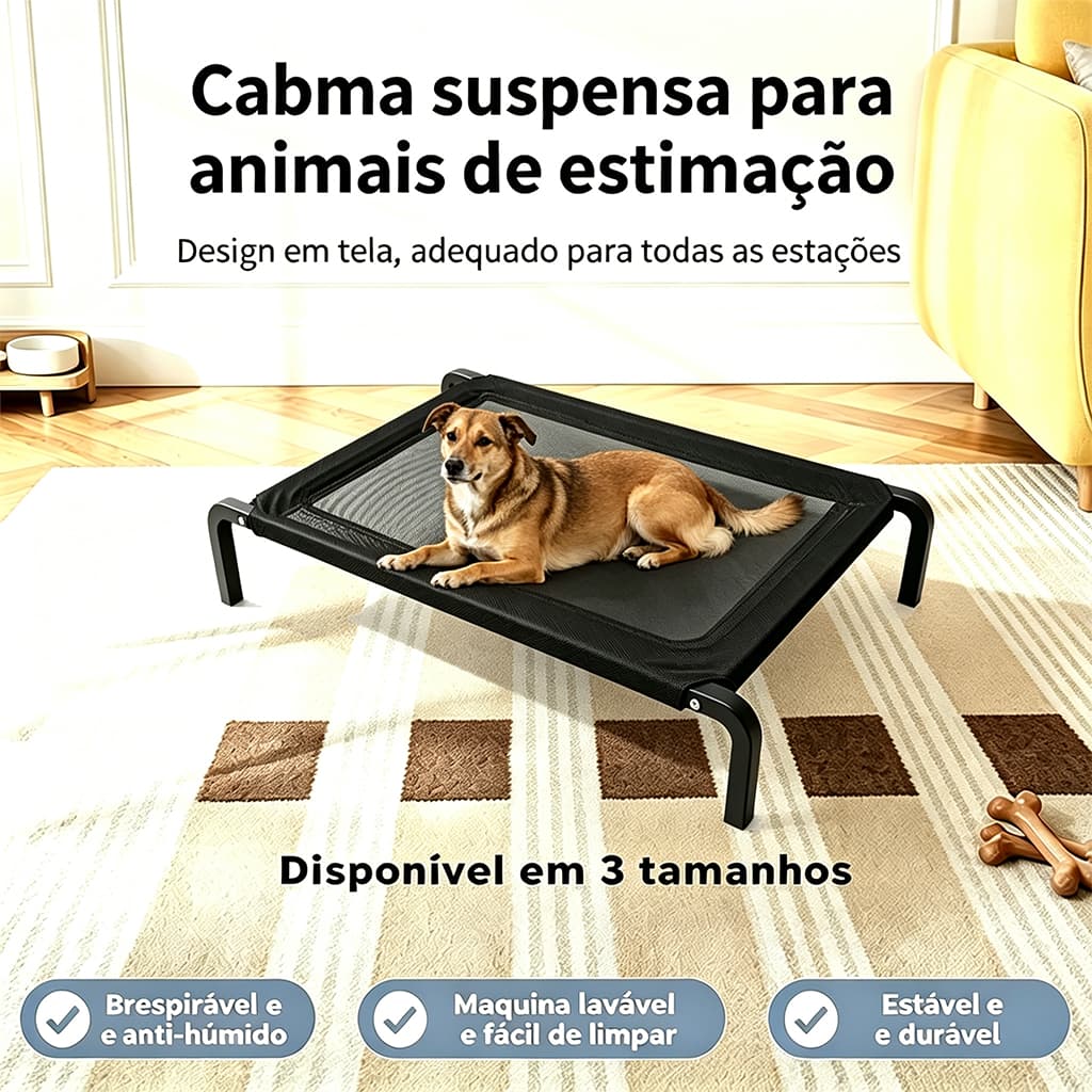 Cama Suspensa Elevada Impermeável Portátil Confortável Respirável,Suporte Forte,Fácil Limpeza Para Cães Gatos