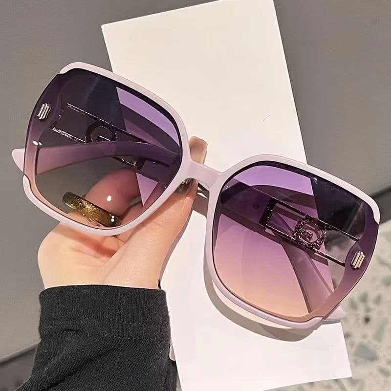 Óculos de sol da moda rosa Anti-ultravioleta feminino protetor solar óculos HD óculos de sol masculinos ao ar livre