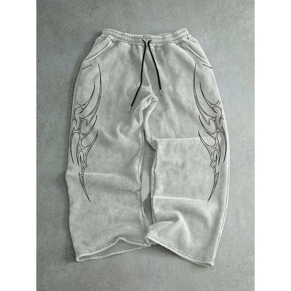 Estampa , Calça De Moletom Confortável Para Amantes Da Moda Casual De Rua