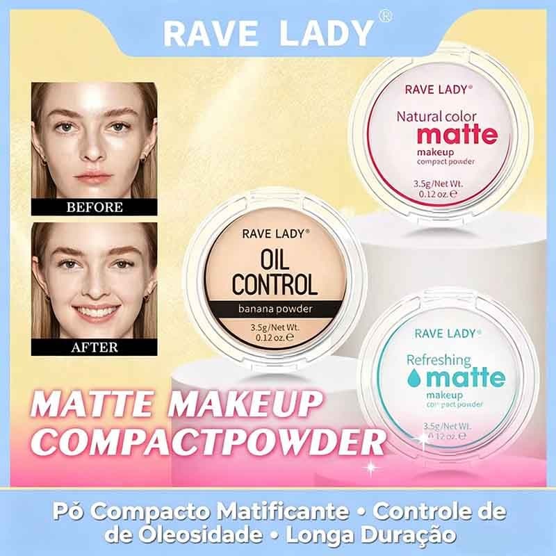 RAVE LADY Pó De Longa Duração Transparente Solto Retoque À Prova D'água Iluminador