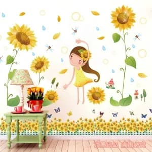 HJ386 adesivos de parede de animais de desenho animado, quarto de bebê, decoração de parede de bebê, jardim de infância,