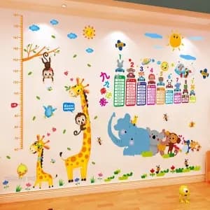 HJ387 adesivos de parede dos desenhos animados menina quarto adesivos de parede do bebê das crianças decoração da parede