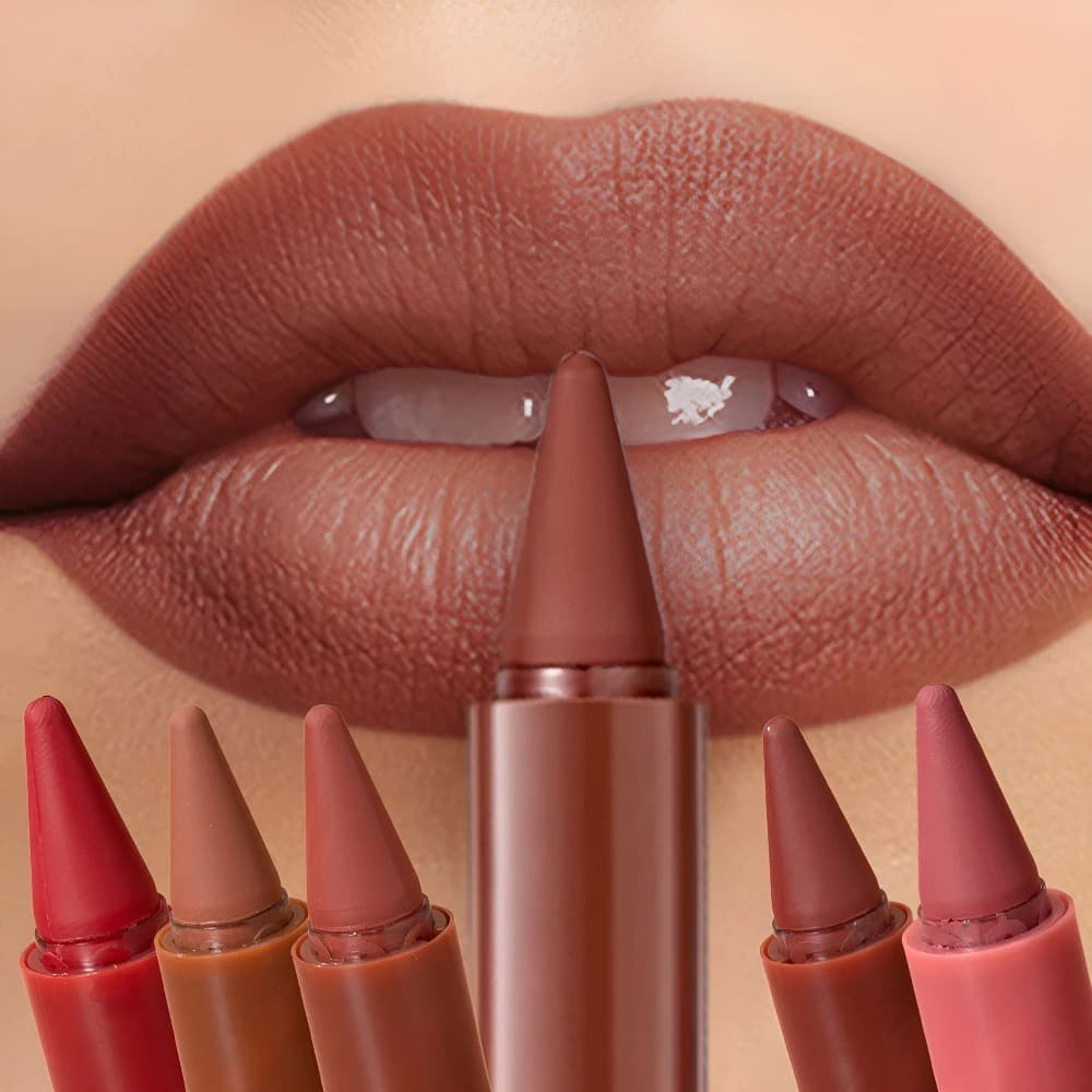 Twist Up Lábio Forro Batom Caneta Multiuso Pó Blush Veludo Fosco À Prova Dwaterproof Água Contorno Labial Antiaderente C
