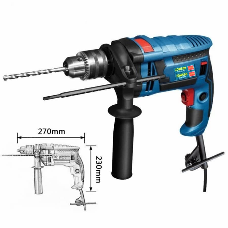 Furadeira De Impacto Parafusadaira e Furadaira Chave De Fenda Elétrica 21v , Bateria De 2 Células GSB16 RE 10mm 1200W