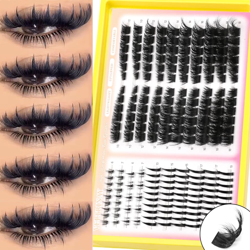 30D Fluffy Lashes Cluster 4 Estilos Lash Clusters Comprimento Misto DIY Extensões De Cílios Individuais