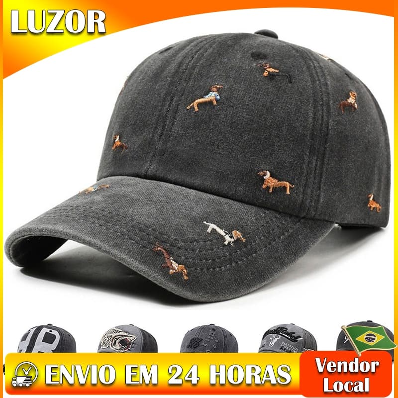 Chapéu lavado novo estilo aba grande bordado macio topo boné de beisebol masculino feminino estilo americano rua Retro b