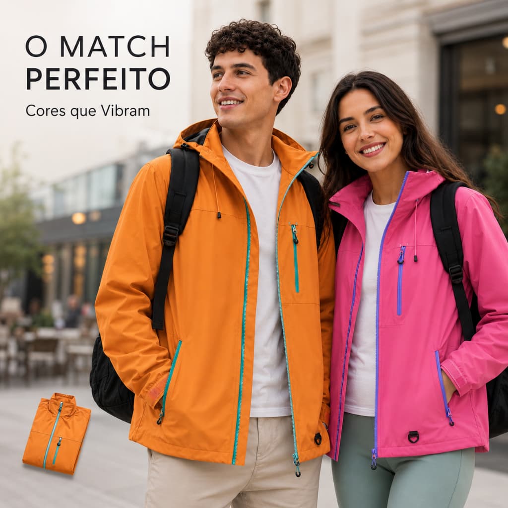 Jaqueta estilo unissex, leve, respirável, à prova d'água, com capuz, adequada para casais, jaqueta esportiva