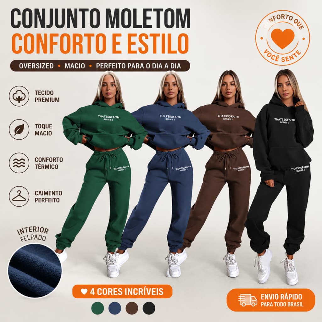 2026 roupas femininas europeias americanas de venda quente, moletom com capuz estampado com letras + calças de lã moda C