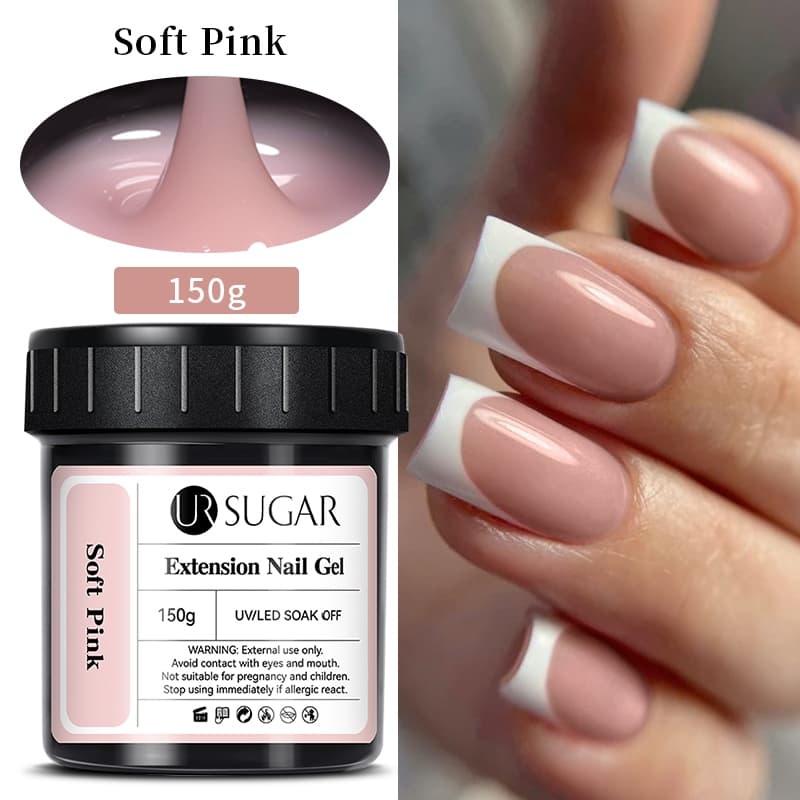 UR SUGAR 150g Rosa suave Gel De Extensão Poly Nail Gel UV LED Curado Construtor Para Unhas Acrílico Cristal Extensão De