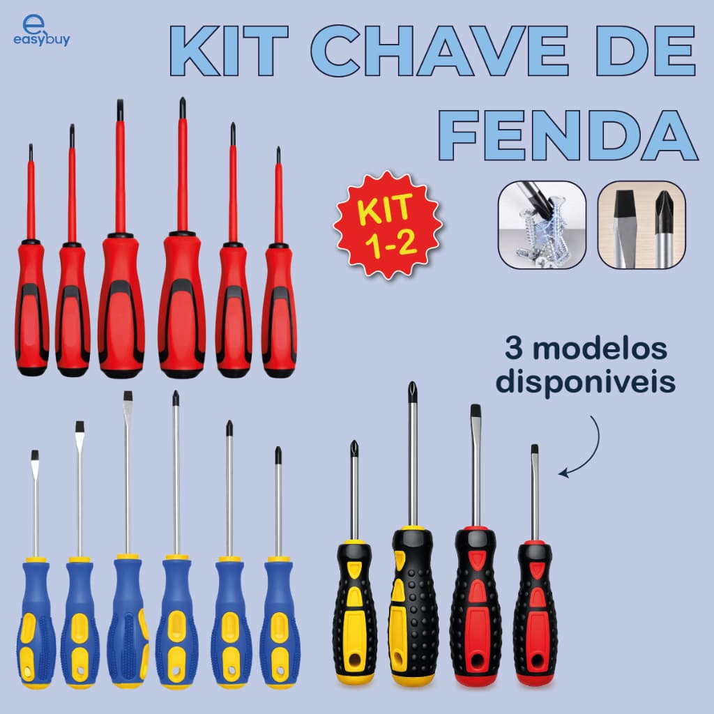 Conjunto Jogo de Chaves de Fecha e Philips 3 Modelos de Maleta com Ferramentas Variáveis