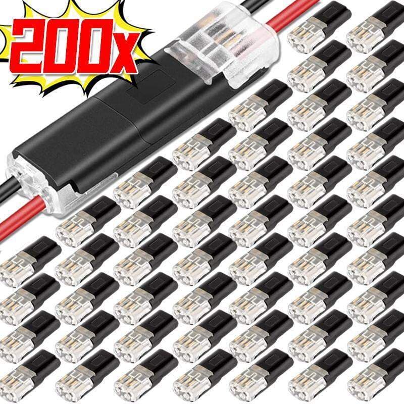 Conector Plug-in De Fio Duplo De 50-200 Unidades Com Fivela De Travamento Terminal De Conexão Rápida À Prova D'água Braç