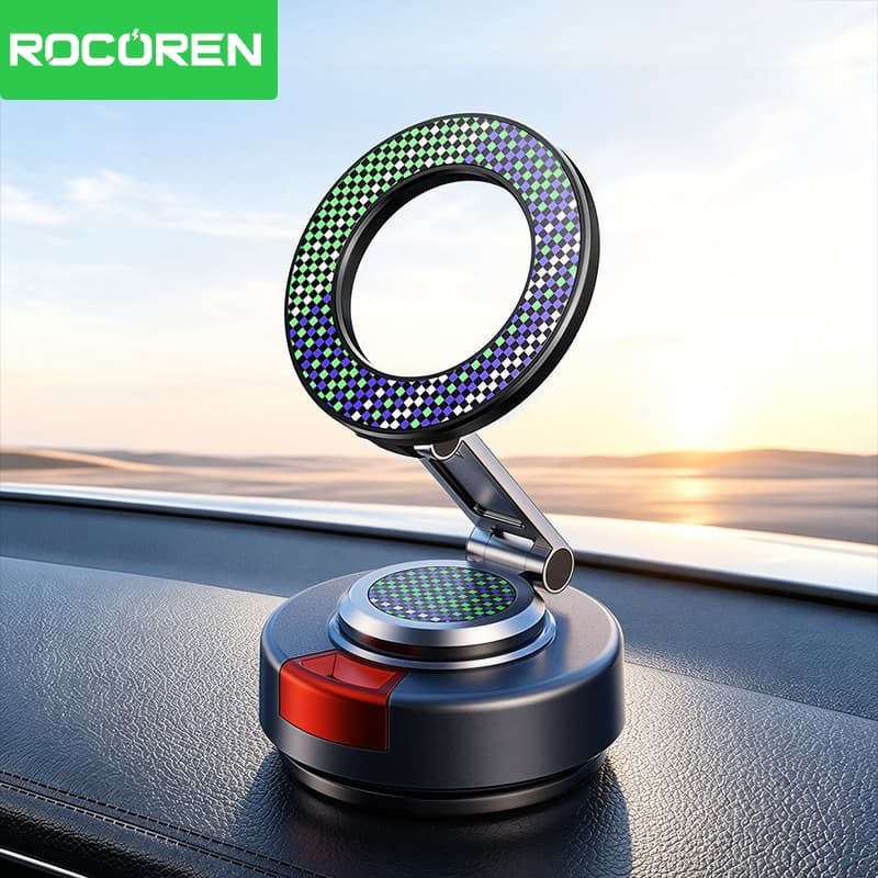 Rocoren Suporte Magnético Para Telefone De Carro , Sucção , Montagem Painel No Universal 360 ° Com Ventosa Nano Silicon