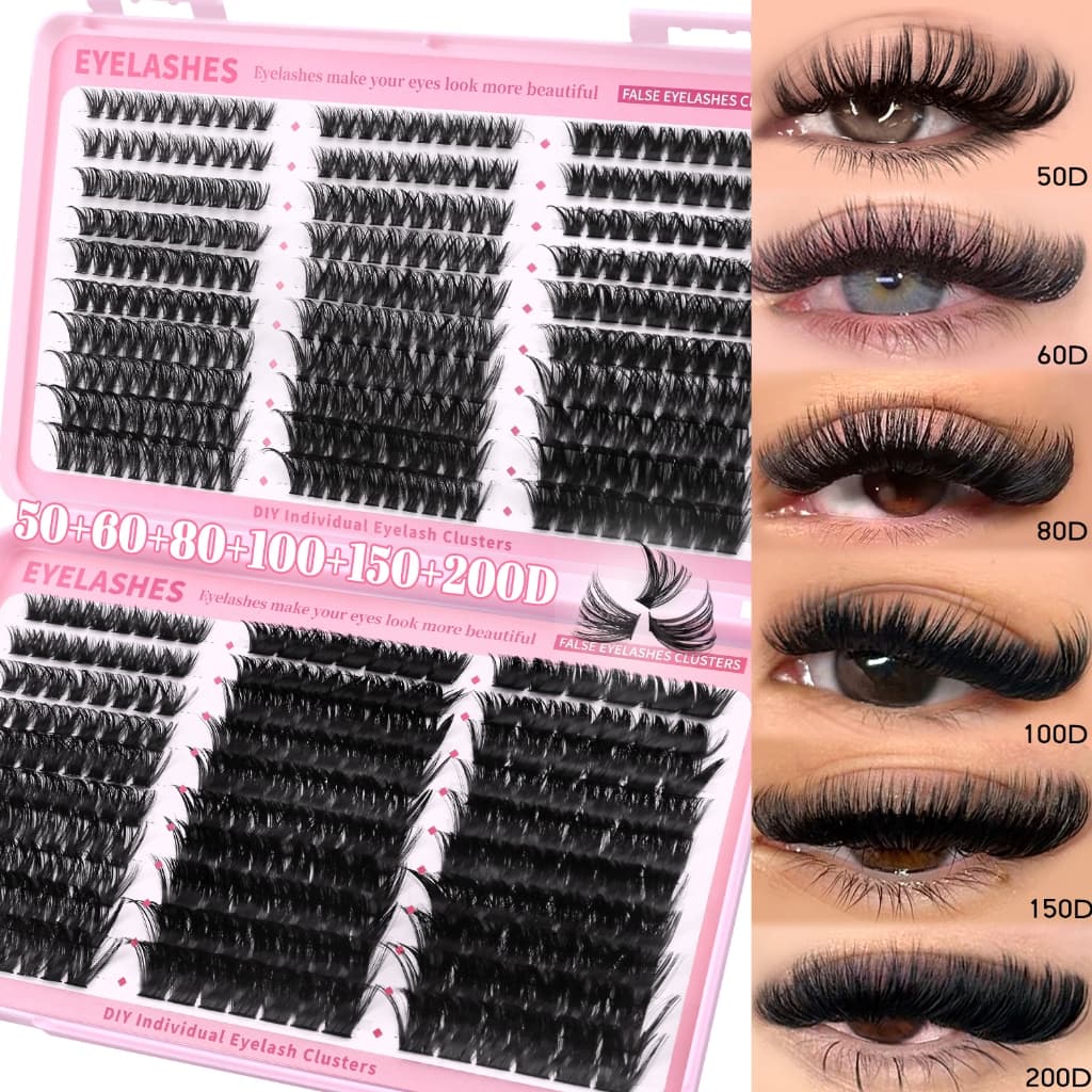 30D-300D DIY Cluster Cílios 6 Estilos Volume Fofo D Curl Individual Lash Clusters Grosso Dramático Extensões De Postiços