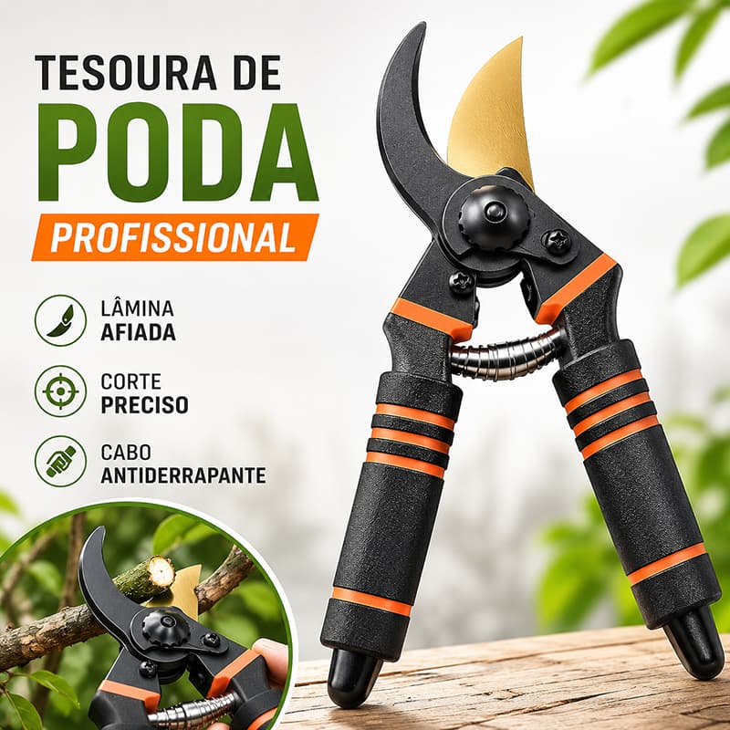 Tesoura De Poda Galhos Com Multiplicador De Força Aço Carbono
