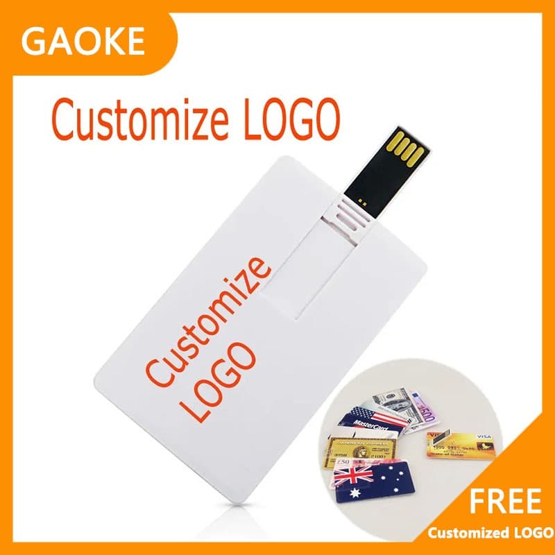 Cartão personalizado U Disk 128MB-32GB Imagem personalizada/logotipo da empresa Publicidade U Disk
