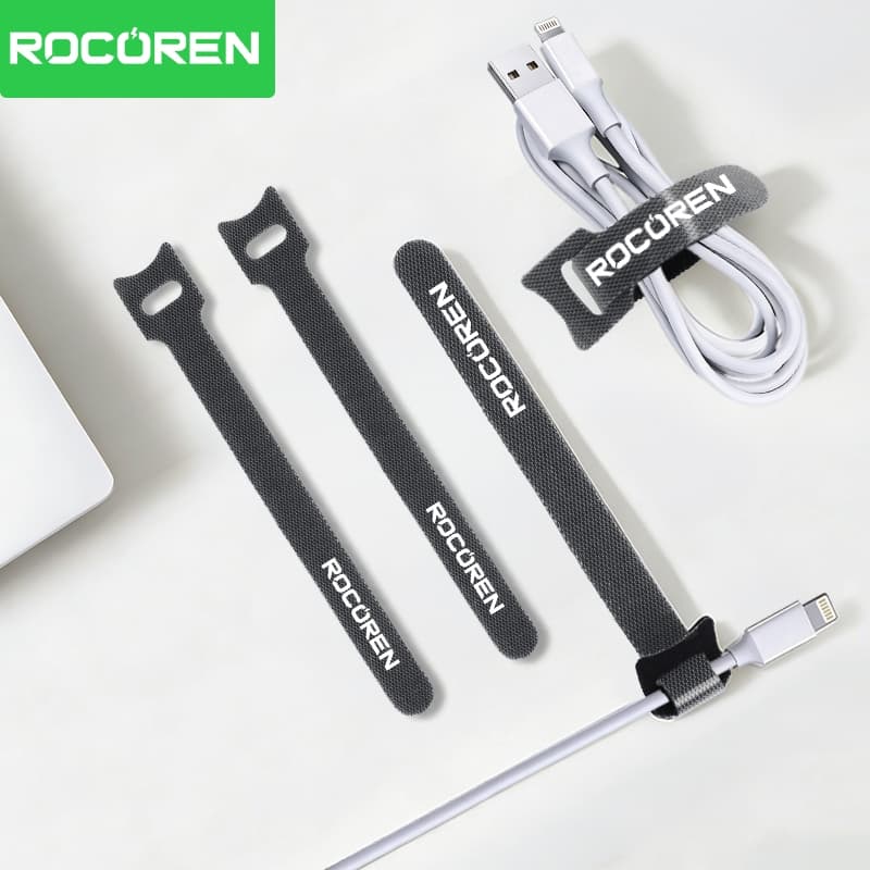Rocoren Organizador De Cabos , Enrolador De Cabo De Gerenciamento , Acessórios Móveis Reutilizáveis , Braçadeiras Para O