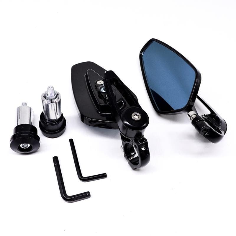 Espelho Retrovisor Moto Guidão Universal Liga de Alumínio Anti-Deslumbrante Azul Modificado 22mm