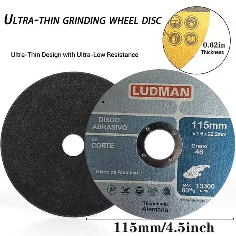 Disco De Corte Abrasivo Fino De 115 Mm Com Espessura De 1.6 Para Metal E Roda Brox 4.5 " BRAMIX Alemar