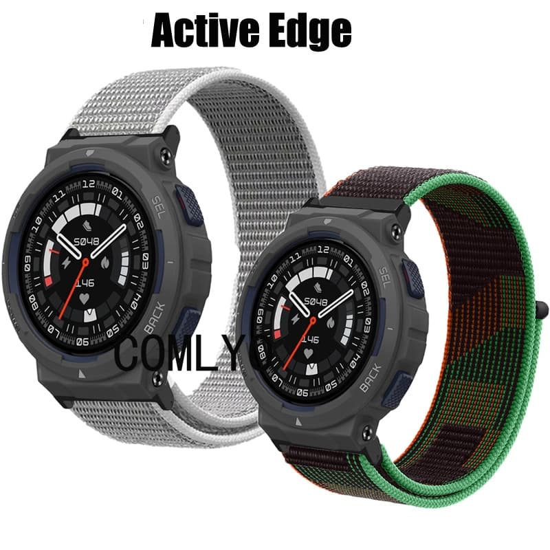 Para O Amazfit Active Edge Strap Smartwatch Relógio Inteligente Nylon Loop Faixa Esportiva Feminina Macia Homens