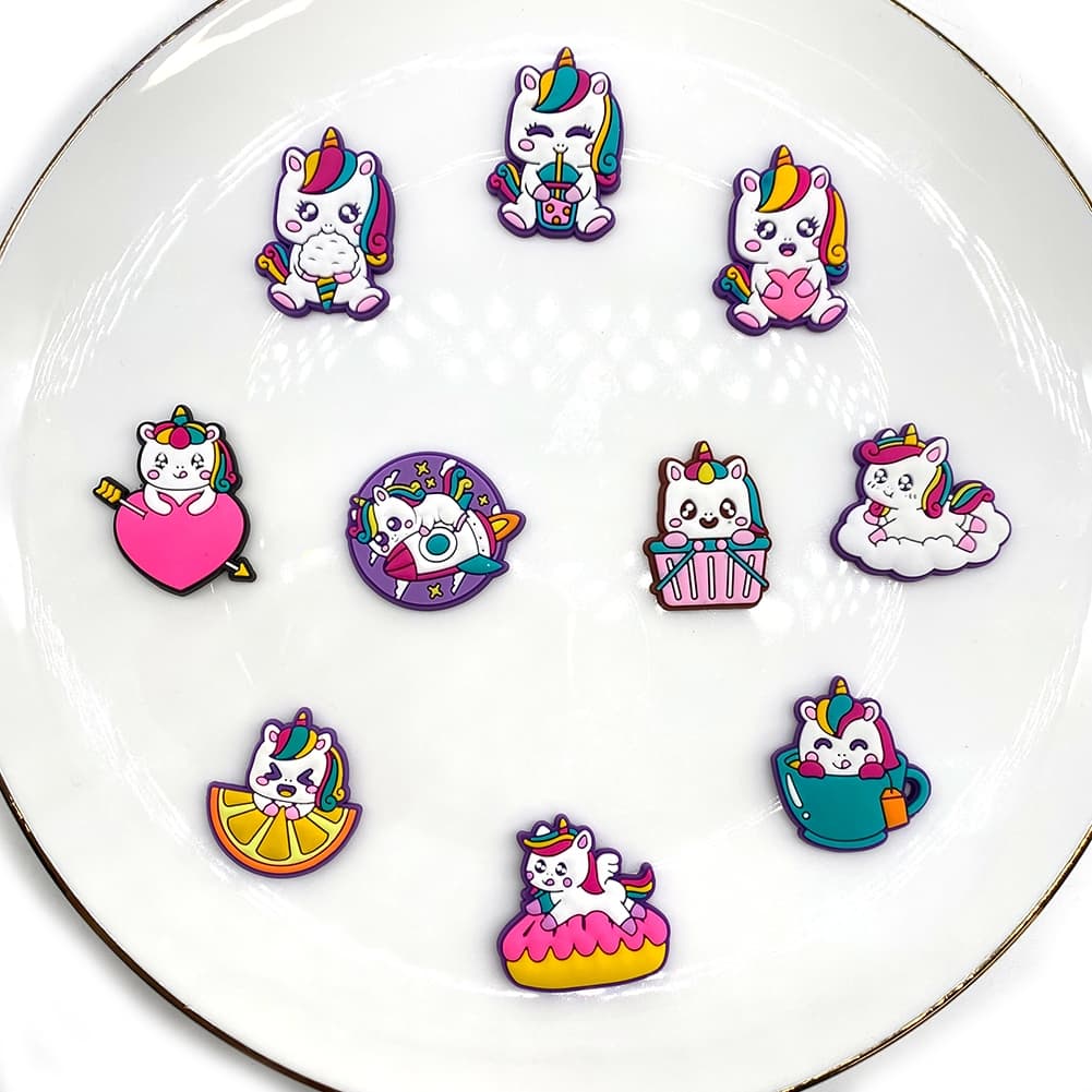 MEIDJ , Amuletos De Sapato , 10 Peças De Tamancos De Unicórnio Fofos De Desenho Animado , Acessórios Decorativos De Sand