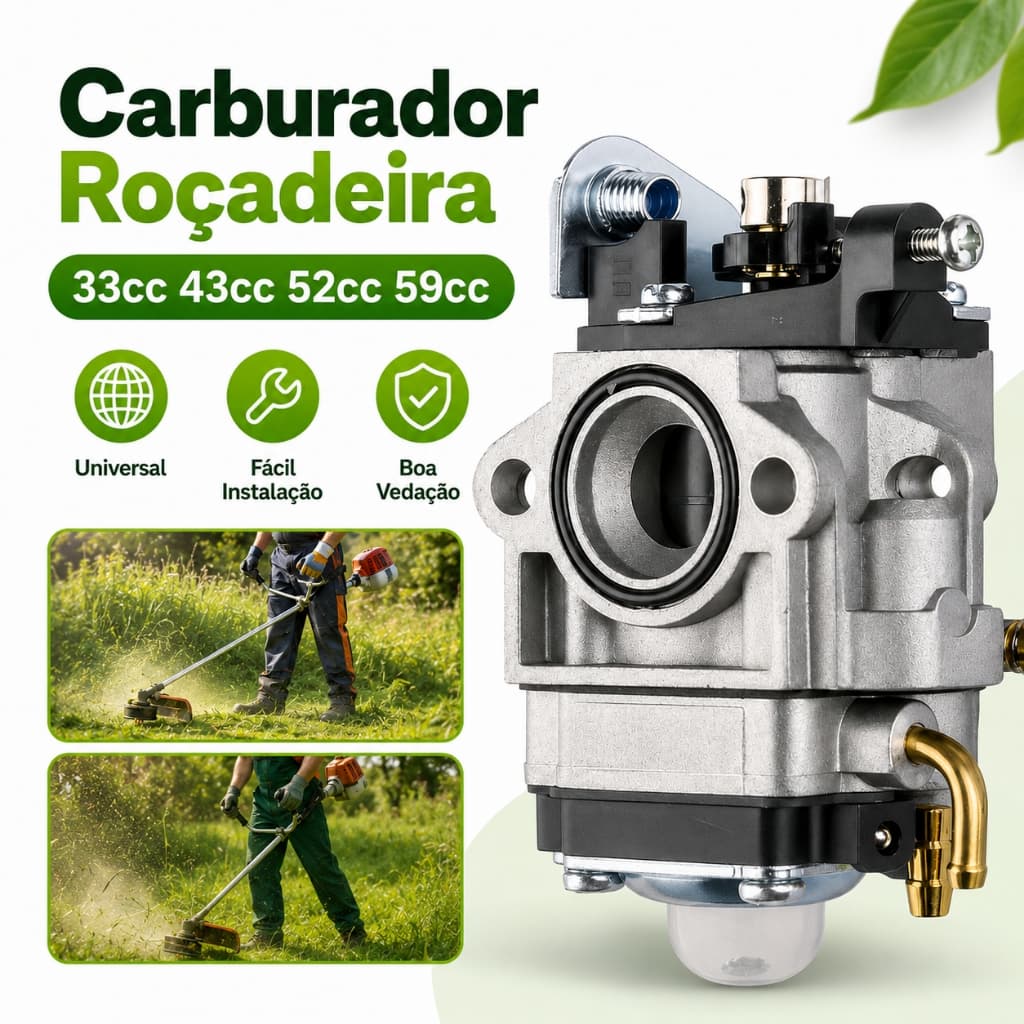 Carburador Para Roçadeiras Toyama Universal 43cc a 65cc 2 Tempos