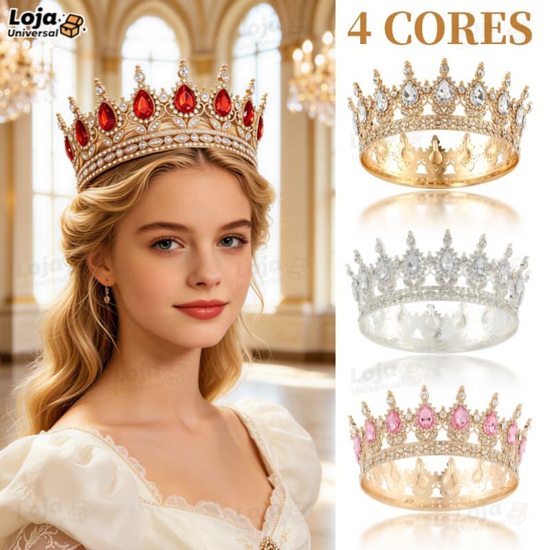 Coroa Redonda Princesa Redonda P/concurso E Festas  para Eventos Especiais Concurso e topo de bolo-LU