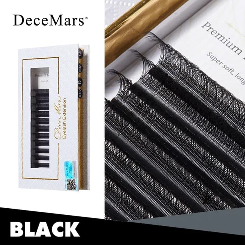 DeceMars YY Extensão De Cílios C curl Black 6mm-18mm