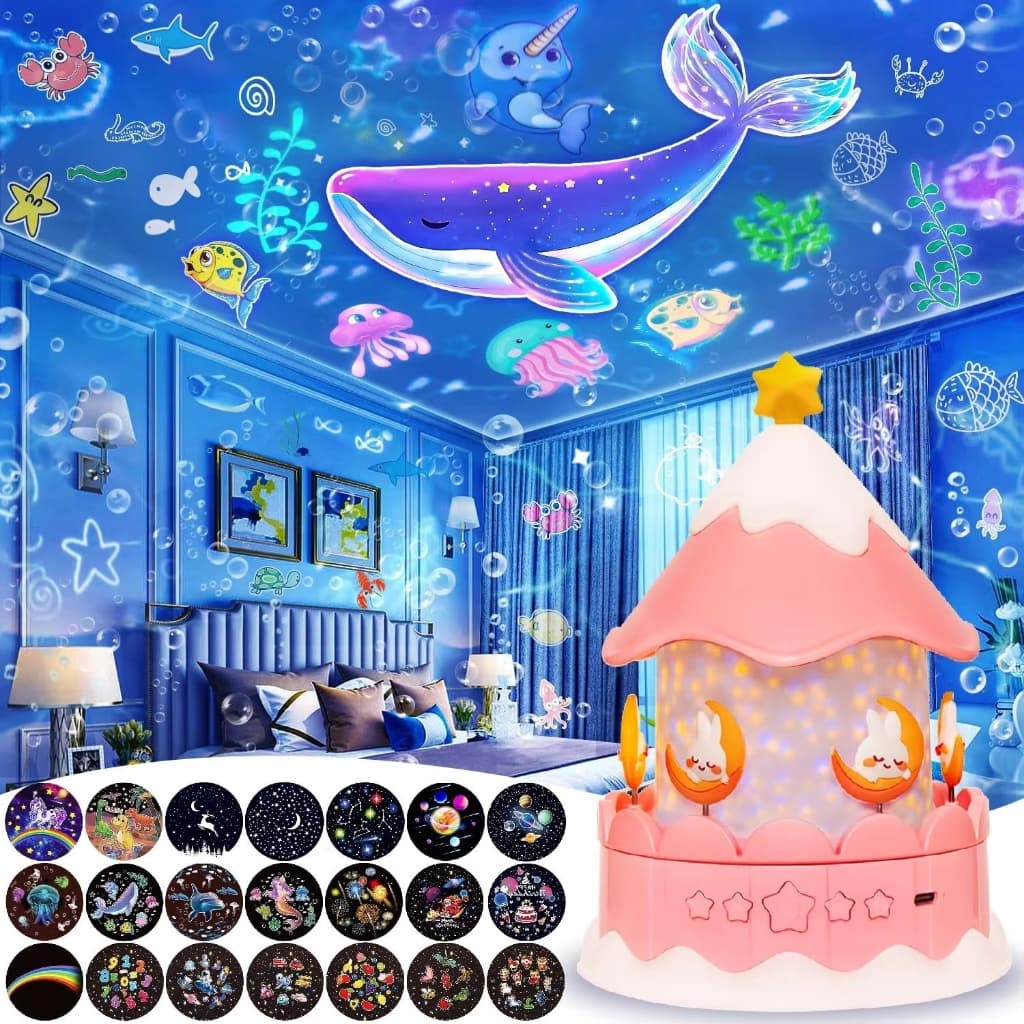 Projetor Star Galaxy 21 Em 1 Starry Sky Com 360 ° Lâmpada De Atmosfera Temporizador Giratório Para Decoração De Presente