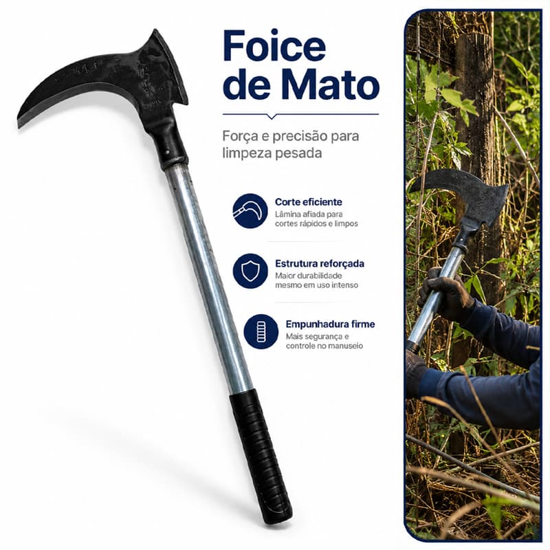 Ferramentas Agrícolas Foice De Corte De Aço Manganês De Dupla Finalidade , Duplo