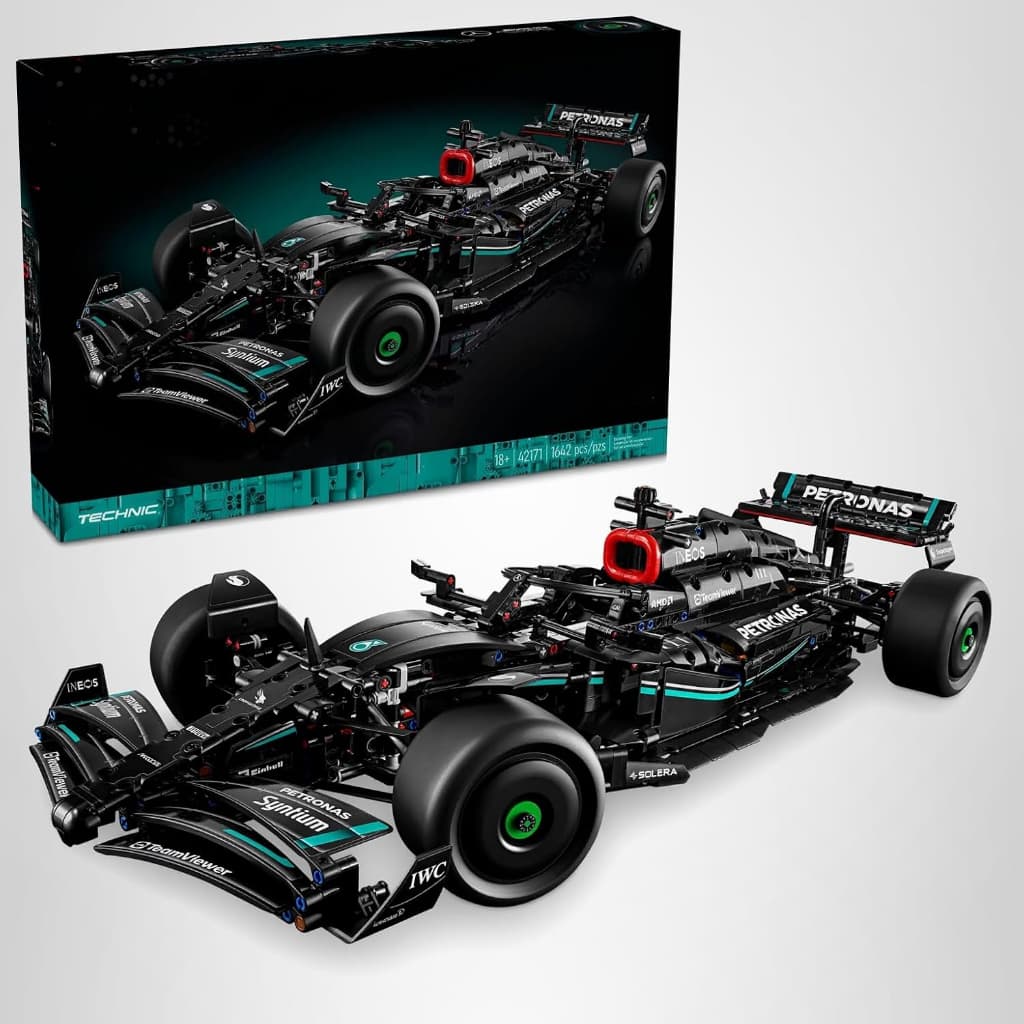 Technic 1642PCS 42171 AMG F1 W14 E Modelo De Desempenho Kits De Carros De Corrida Fórmula 1 Conjuntos De Blocos De Const