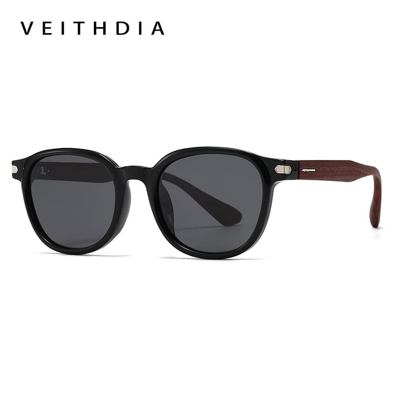 VEITHDIA Novos Óculos De Sol Polarizados Para Homens E Mulheres Anti-UV De Armação Redonda C7940