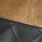 Sacola hobo de camurça combinando com cores duplas Bolsa feminina de couro genuíno
