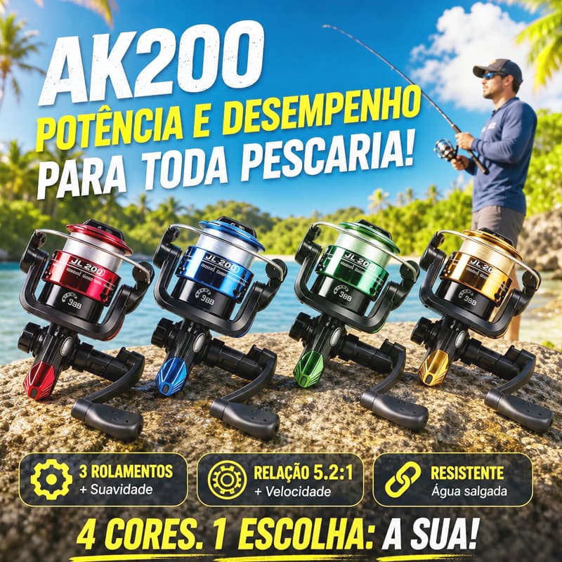 Carretel Giratório Resistente À Corrosão Para Pesca Em Água Salgada Com Braço Suave E Dobrável De Linha De
