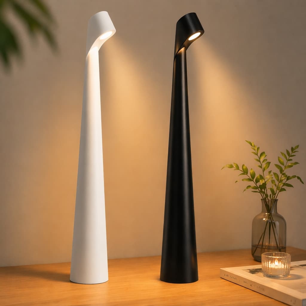 Luminária de Mesa Cabeceira Grande de Led Recarregável Proteção ocular Quarto Escrivaninha