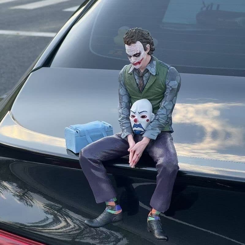 Enfeites de decoração de carro palhaço sentado DC Heath borda figura motocicleta suprimentos de modificação personalizad