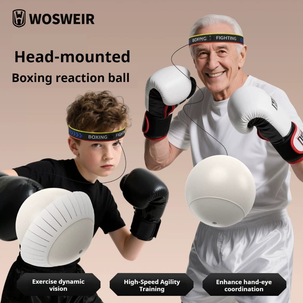 Wossweir Bola De Boxe Inflável Montada Na Cabeça Para Crianças , Combate , Descompressão , Reação , Treinamento , Veloci