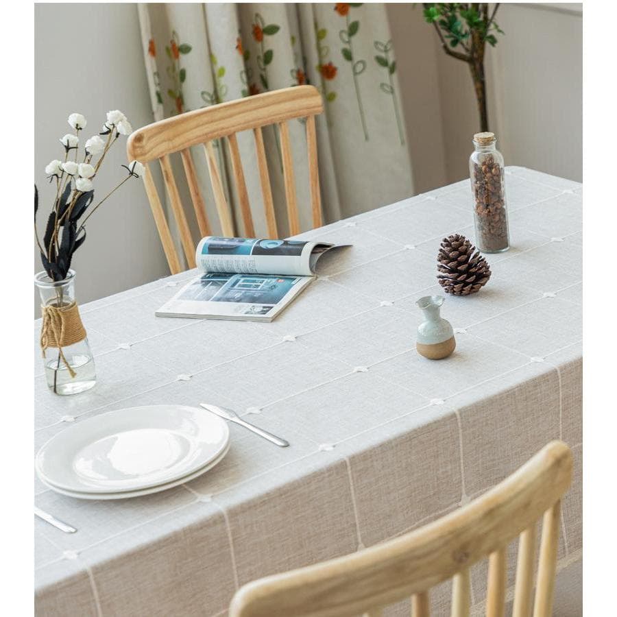 Toalha De Mesa De Renda Estilo Fazenda Durável , Adequada Para Salas De Jantar E Estar ; Francês