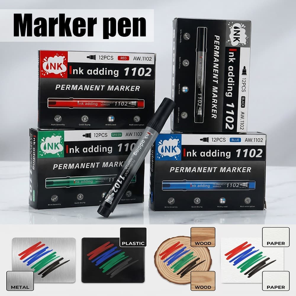3 Pçs/6 ArtWalker Marcador Canetas Placa De Metal Especial Grosso Aço Inoxidável Caneta Industrial Resistente A Óleo Não