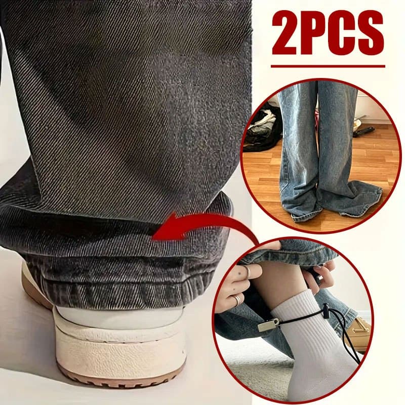 2 peças/calças invisíveis sem costura retrátil-calças multifuncionais com clipe invisível elástico-pessoas preguiçosas;