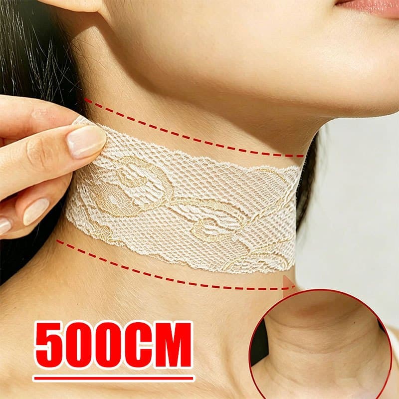 Cinto de treinamento elástico autoadesivo de renda 500cm/DIY - Cinto de treinamento facial estilo renda - Alfaiataria li