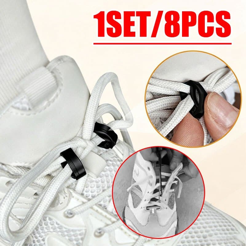 8 peças/suporte de cadarço mágico preguiçoso-melhorador solto de cadarço-adequado para todos os tipos de cadarços-sapato
