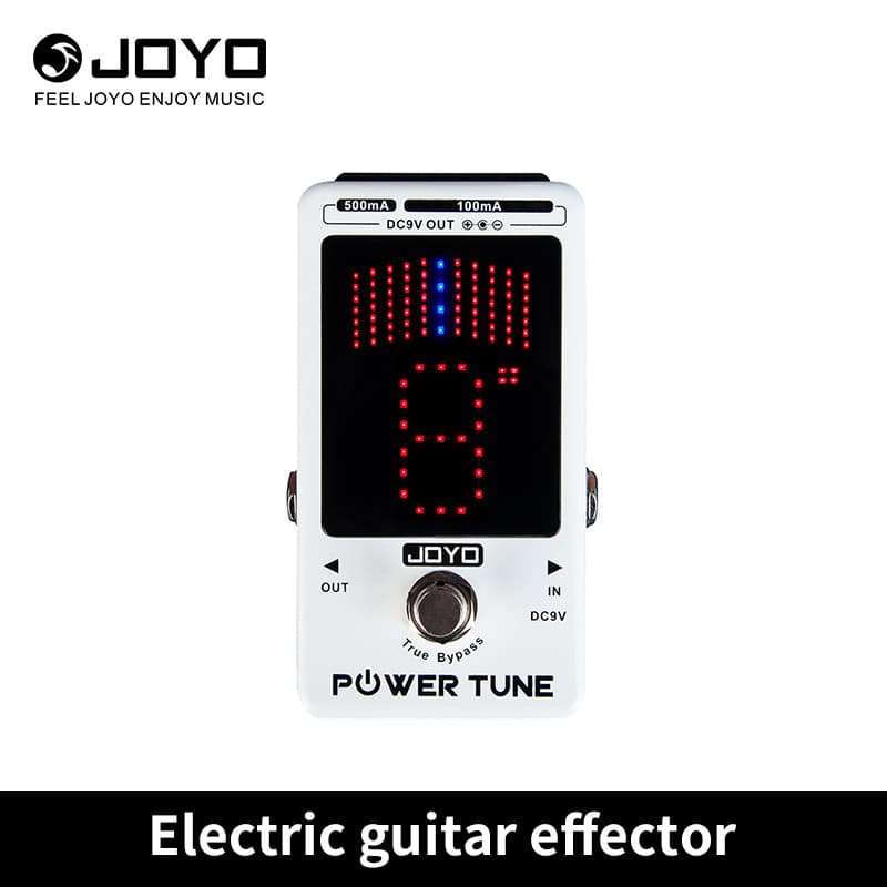 JOYO JF-18R Pedal De Guitarra Afinador De Energia 2 Em 1 Fonte De Alimentação E True Bypass Peças De Instrumento Musical