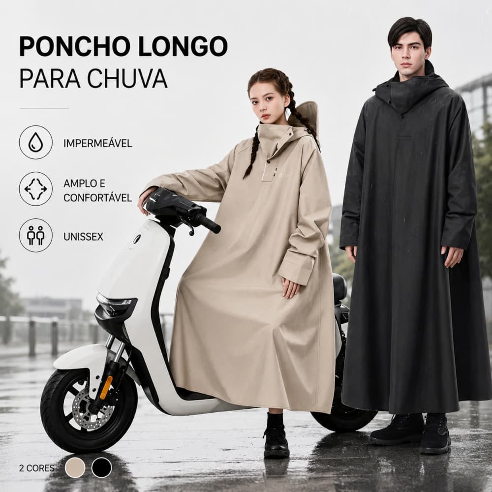 Capa de chuva para veículo elétrico Bateria Capa de chuva para motocicleta Homens Mulheres Capa de chuva longa