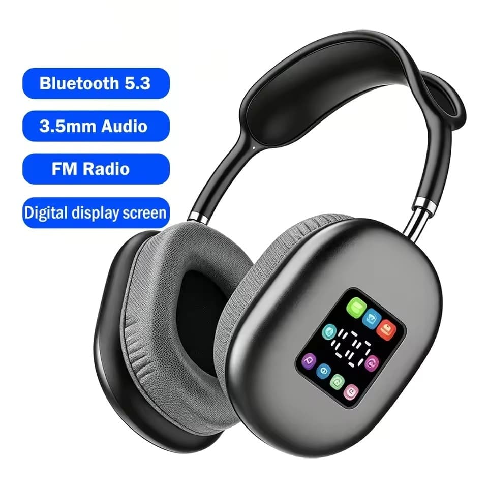 2026 Fones De Ouvido Bluetooth Tela Colorida Inteligente Lcd Toque Sem Fio Montado Na Cabeça E Longa Duração Da Bateria