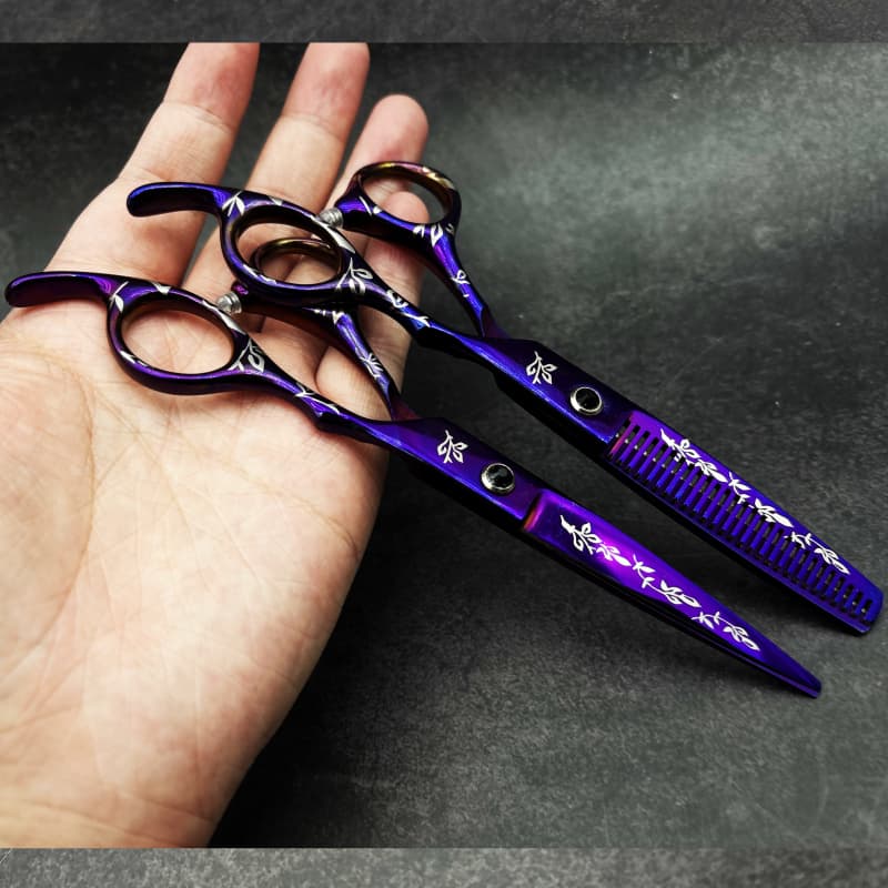 Wingsbro Tesoura De Corte De Cabelo De 6.7 Polegadas E Tesouras De Desbaste Para Barbeiro Cabeleireiro-Mulheres Homens