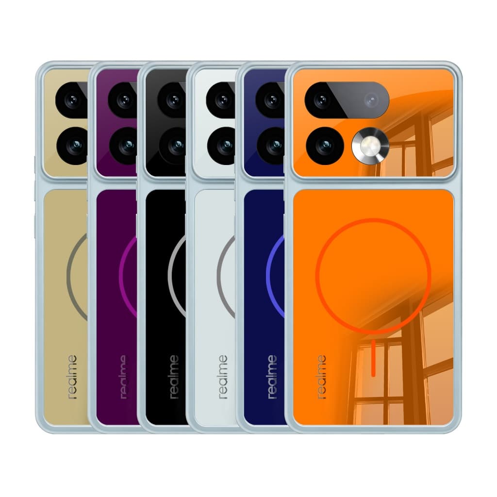Capa De Telefone Fosca Colorida Brilhante Espelhada Para Realme P1 Speed 9i 13 14 15 15T 15X 16 Lite Pro Plus 4G 5G Invó